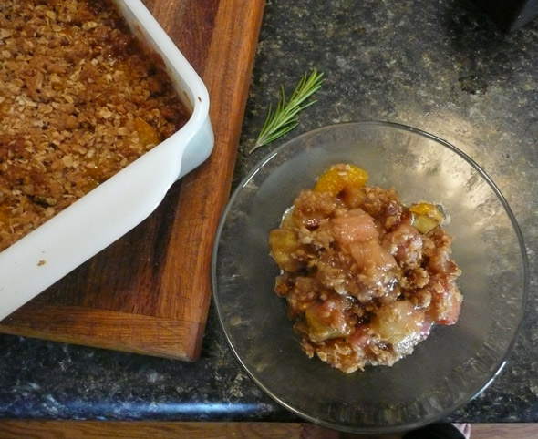 Royal Rhubarb Crisp