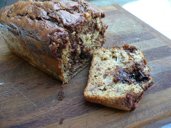 Nutella Swirl Banana Bread