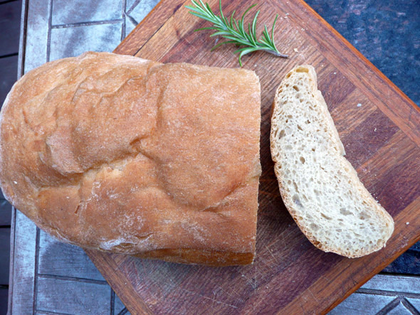 Hot Homemade Ciabatta Bread (made with bread machine)
