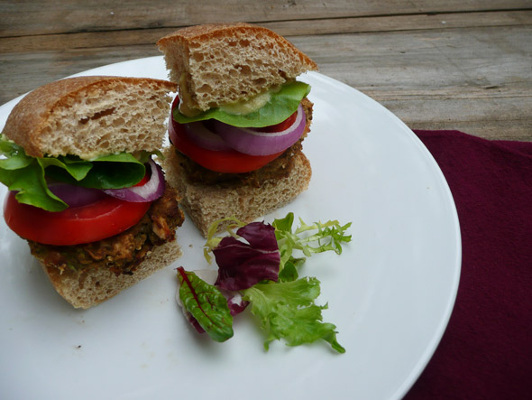 Baked Eggplant Cannellini Burgers