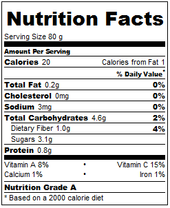 peach-cilantro-salsa nutrition information