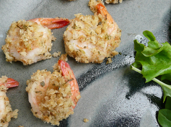 Healthy Herb & Parmesan Crusted Shrimp