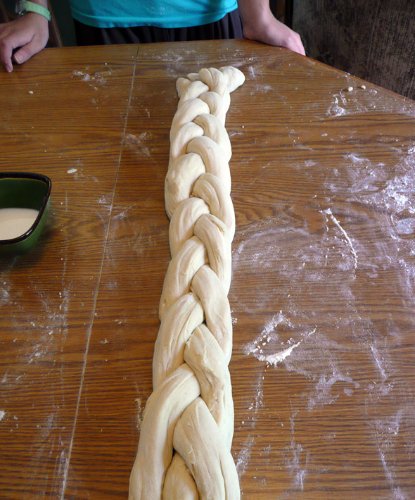 The bread is braided!
