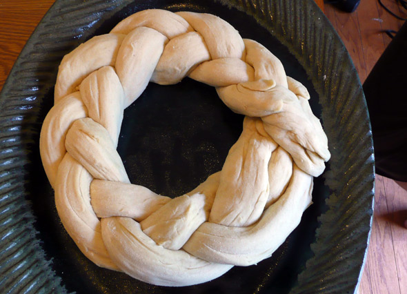 Braided Bread made into a Ring
