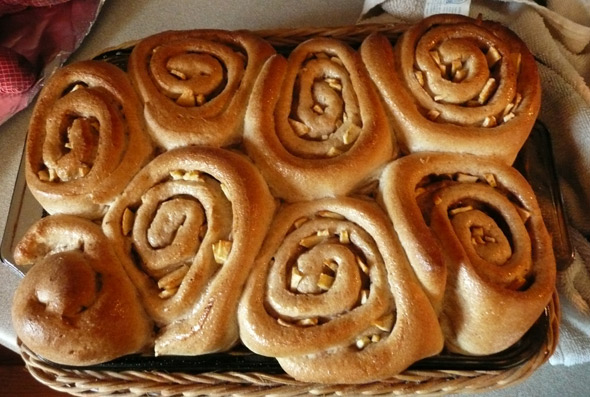 Caramel Apple Rolls just pulled from the oven