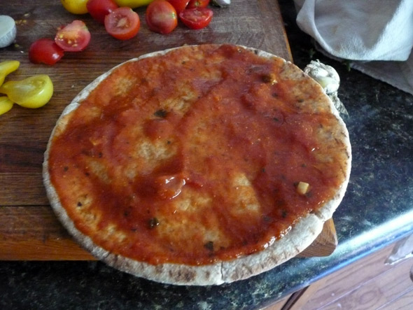 Roasted Eggplant & Tomato Pizza-step 1