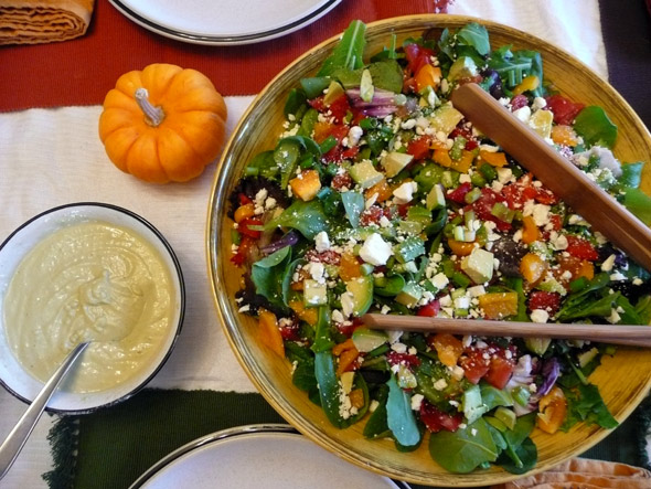 Avocado Tahini Yogurt Salad Dressing