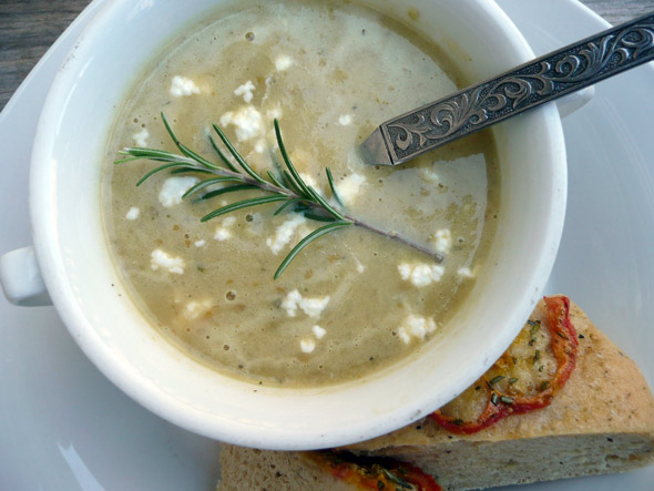 Creamy Roasted Eggplant & Tomato Soup