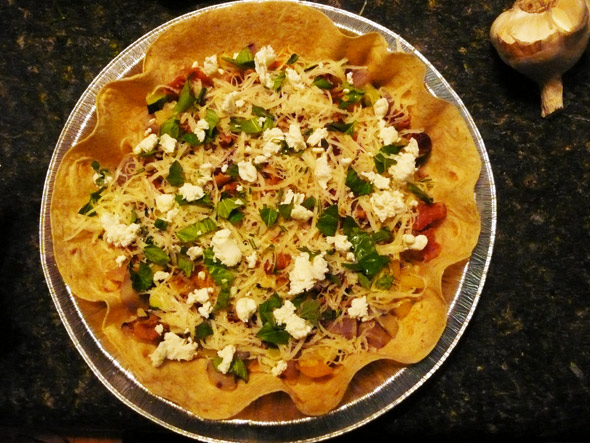 Herbed Harvest Vegetable, Bacon, and Goat Cheese Quiche