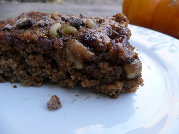Pumpkin Toffee Oat Cake with Protein