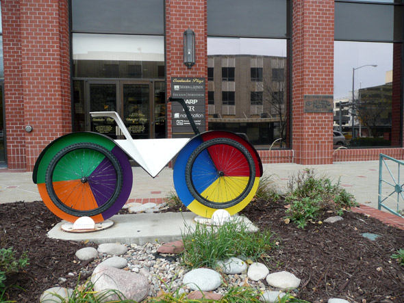 This fun bike sculpture was in front of our hotel