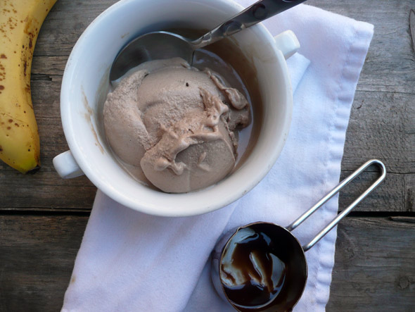 Chocolate Peanut Butter Banana Ice Cream