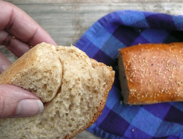 French Bread with Gruyere Cheese and Fresh Basil