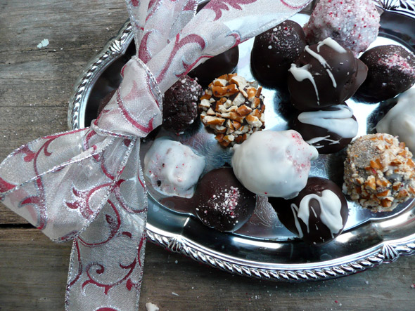 Midnight Chocolate Peppermint Truffles