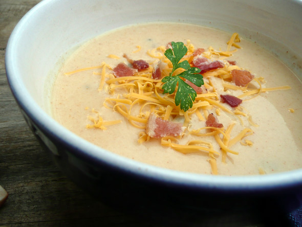 Bacon Mushroom Beer Cheese Soup