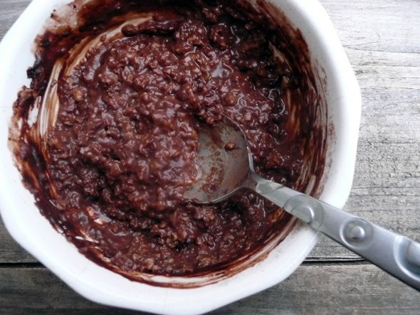 Dark Chocolate Oatmeal - Ready in 2 Minutes!