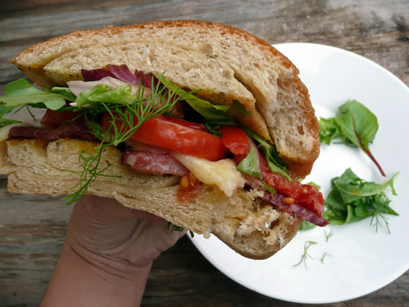 Hot Sweet Habanero Mustard Ham & Gruyere Sandwich