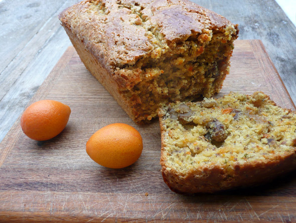 Kumquat Basil Walnut Tea Bread