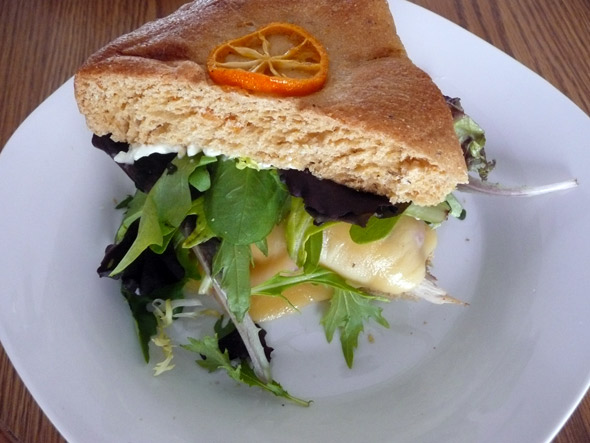 Turkey, Prosciutto & Gouda Sandwich on Artisanal Kumquat Cornbread