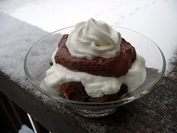 Chocolate Mousse, Yogurt, & Banana Bread Trifle