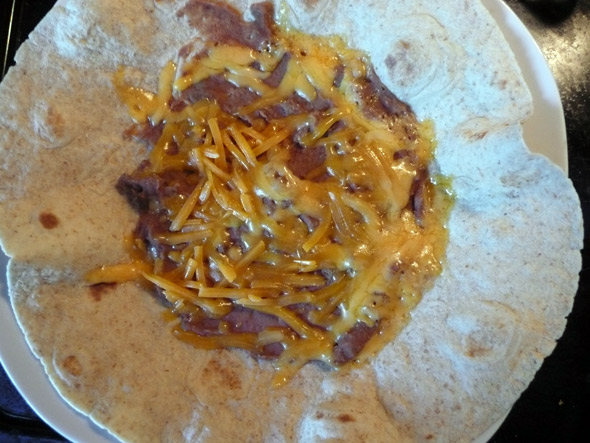 Making a Mexican Crunchwrap Supreme, Step 1