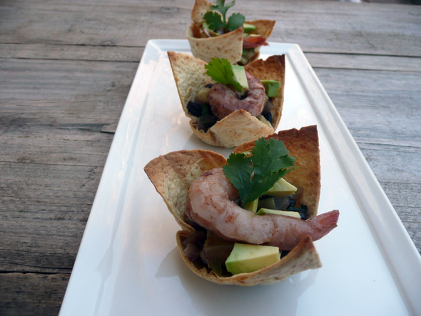 Spicy Shrimp, Avocado & Black Bean Bites