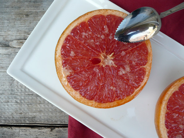 Broiled Grapefruit with Ginger Sugar