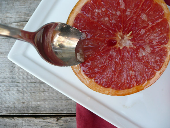 Broiled Grapefruit with Ginger Sugar