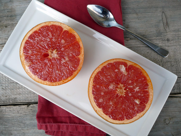 Broiled Grapefruit with Ginger Sugar