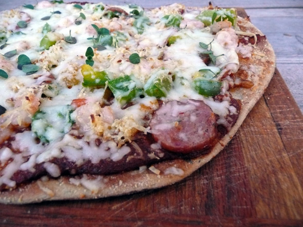 Cajun Shrimp & Andouille Sausage Jambalaya Pizza