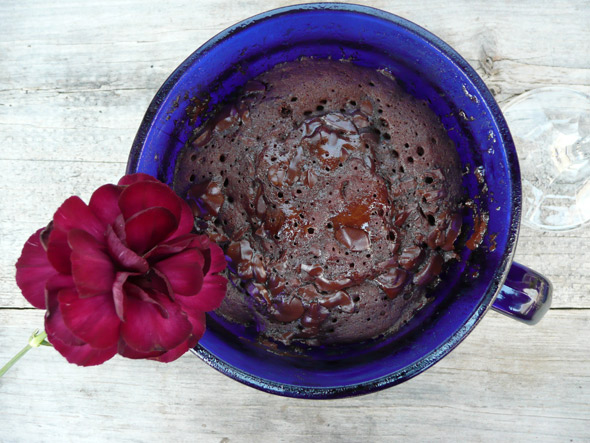 Dark Chocolate Red Wine Mug Cake