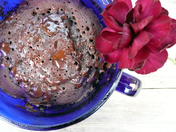 Dark Chocolate Red Wine Mug Cake