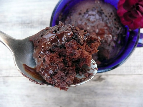 Dark Chocolate Red Wine Mug Cake