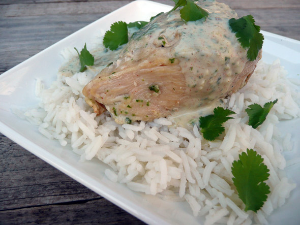 Grilled Garlic Cilantro Buttermilk Chicken