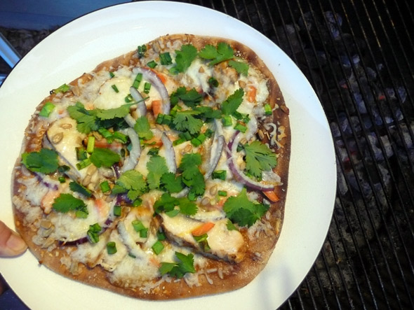 Grilled Thai Chicken Pizza