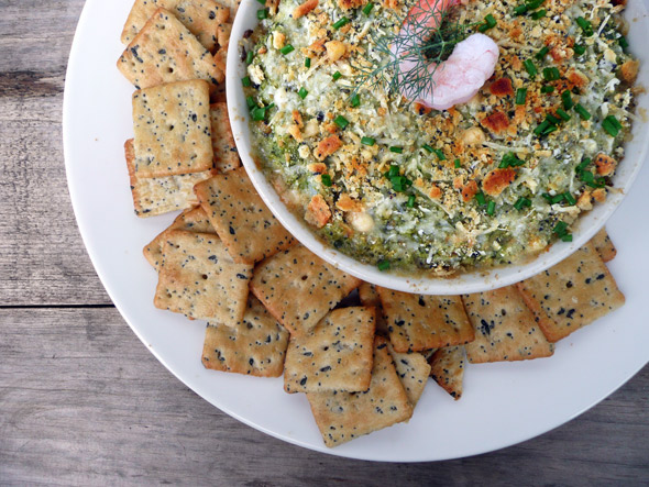 Hot & Cheesy Seafood Spinach Dip