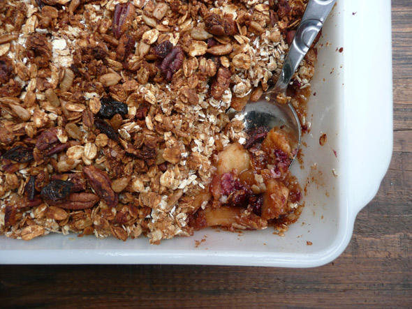 Lowfat Apple Berry Granola Crisp