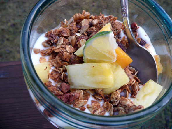 Pineapple Peach Yogurt Parfait