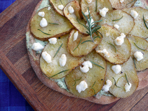 Garlic Ranch Rosemary Potato Pizza