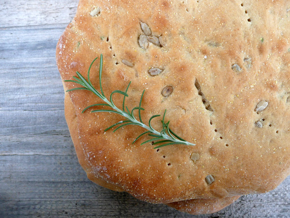 Sunflower Rosemary Flatbread