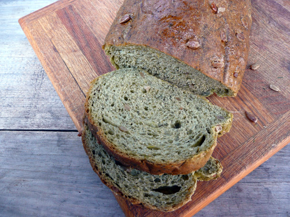 Sunflower Spinach Parmesan Bread