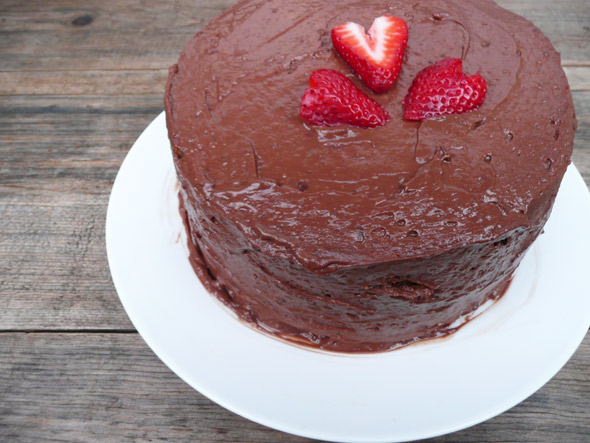 4-Layer Vanilla Birthday Cake with Whipped Chocolate Ganache