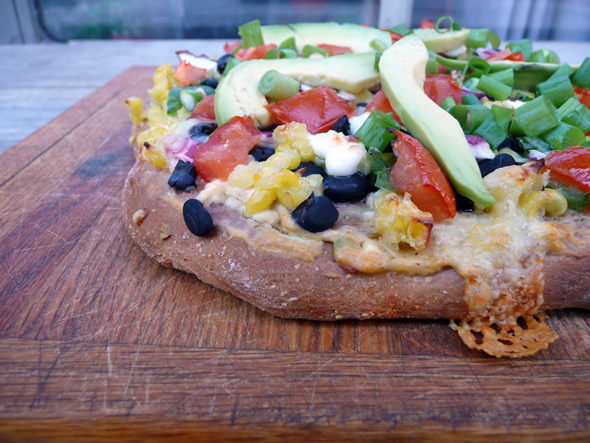 Black Bean, Corn and Avocado Confetti Pizza