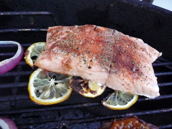 Chile Brown Sugar Salmon on the Grill