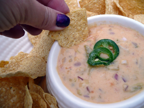 Chile con Queso y Frijoles (Mexican Cheese Dip with Beans)