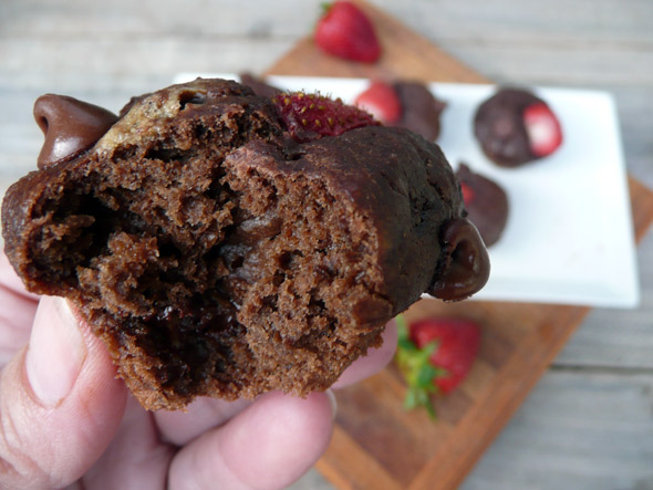 Double Chocolate Banana Berry Bites