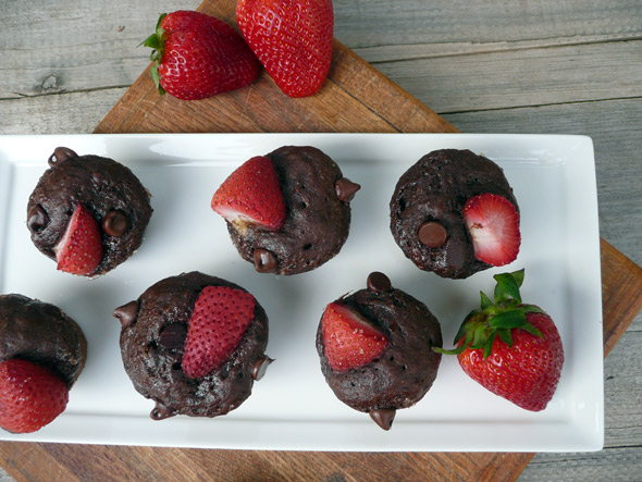 Double Chocolate Banana Berry Bites