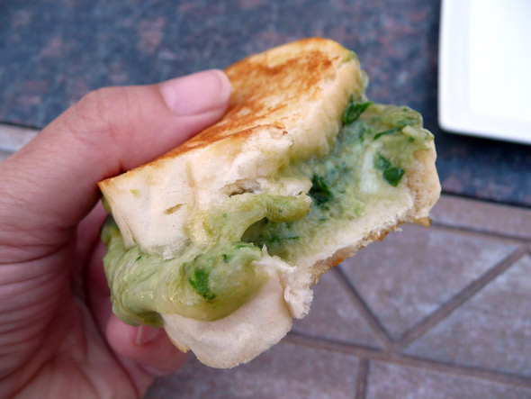 Green Grilled Cheese Sandwich