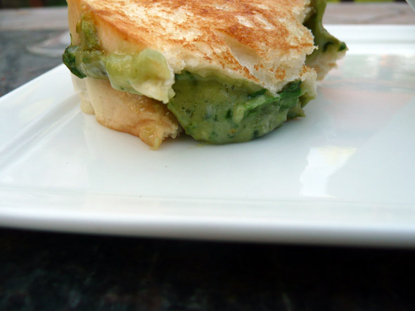 Green Grilled Cheese Sandwich