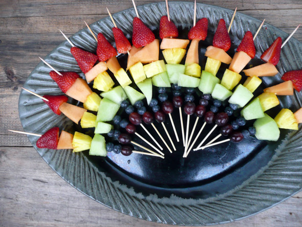 Rainbow Fruit Kebabs